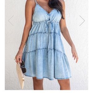 Pink Lily Denim Dress